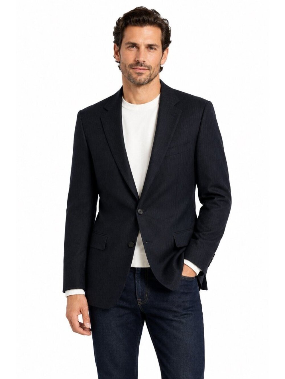 vintage 90s BURBERRYS PRESTIGE COLLECTION 42L jacket blazer sport coat black